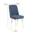 Hanah Home Trpezarijska stolica Vina Sandalye 47x89x46cm Belo-Tamnoplava