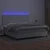 Vidaxl Box spring postelja z vzmetnico LED bela 200x200cm umetno usnje