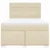 Vidaxl Box spring postelja z vzmetnico krem 140x190 cm blago