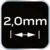 shumee Distančniki s krogom 2,0 mm, 100 kosov.