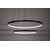 Rabalux Visilica sa daljinskim Beliza, 2 prstena, LED 75W, 3000-6500K, 60cm, Crna