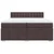 Vidaxl Box spring postelja z vzmetnico temno rjav 200x200 cm blago