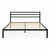 ModernHome metalni krevet 190 × 200 cm sa podnicom i uzglavljem, crni