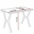 HANAH HOME Set Trpezarijski sto i 4 stolice Elma Brown Black