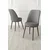 Hanah Home set trpezarijskih stolica Jaxe 6 kom, siva tkanina Babyface, braon metalne noge