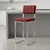 Hanah Home barska stolica Retro 66, bordo tkanina od poliestera i lana