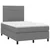 vidaXL Box spring postelja z vzmetnico temno siva 120x190 cm blago
