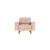 ATELIER DEL SOFA 1-Seat Sofa Sparrow 1 Salmon Walnut