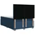 Vidaxl Box spring postelja z vzmetnico modra 160x200 cm blago