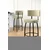 Hanah Home set od 4 barskih stolica Wosa, krem tkanina Babyface, crne metalne noge