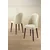 Hanah Home set trpezarijskih stolica Mara 2 kom, krem tkanina Babyface, braon metalne noge