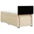 Vidaxl Box spring postelja z vzmetnico krem 90x190 cm blago