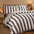 Temno rjava enojna posteljnina 135x200 cm Seersucker Frill Stripe – Catherine Lansfield