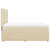 VIDAXL Box spring postelja z vzmetnico krem 140x200 cm blago
