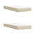vidaXL vidaXL Box spring postelja z vzmetnico krem 200x200 cm blago, (21308068)