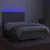 Vidaxl Box spring postelja z vzmetnico LED svetlo siva 140x190cm blago