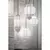 SIRU - Luster na lancu RIVISTO, 1xE27/60W/230V, prečnika 45 cm, crna/bela, venecijansko staklo
