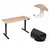 ModernHome električni radni sto 140 × 60 cm, podesiva visina 72–118 cm, svetli hrast