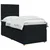 vidaXL Postelja boxspring z vzmetnico Črna 90 x 190 cm Blago