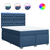 vidaXL vidaXL Box spring postelja z vzmetnico modra 140x190 cm blago, (21321418)