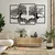 WallXpert metalni zidni ukras DCV-1109-MT, dva ljudska profila od krošnji drveća u 3 rama, 3 dela, 50 x 90 cm, crni