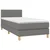 Vidaxl Box spring postelja z vzmetnico temno siva 90x190 cm blago