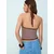 Bershka Top z naramnicami  temno rjava / roza