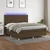 Vidaxl Box spring postelja z vzmetnico LED temno rjava 180x200cm blago