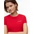 Tommy Jeans Majica ESS  rdeča / bela