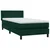 Vidaxl Box spring postelja z vzmetnico temno zelena 80x220 cm žamet