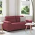 Vidaxl Dvosed vinsko rdeč 180x81x84 cm blago