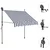 Tenda na ručno uvlačenje s LED svjetlima 150 cm plavo-bijela
