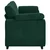 Vidaxl Trosed temno zelen 220x77x82 cm žamet