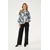 Kaffe Bluza Louise modra/temno siva