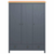 Trokrilni ormar Hill sivi 127 x 50 x 170 cm od masivne borovine