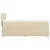 Vidaxl Box spring postelja z vzmetnico krem 100x200 cm blago