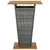 Barski stol sivi 80x80x110 cm poliratan i masivno drvo bagrema