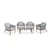 RATTAN SEDIA Fotelje Eva + Sto Orris