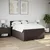 Vidaxl Box spring postelja z vzmetnico temno rjava 140x200 cm blago