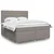 Vidaxl Box spring postelja z vzmetnico taupe 180x200 cm blago