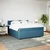 Vidaxl Box spring postelja z vzmetnico modra 180x200 cm žamet