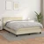 Vidaxl Box spring postelja z vzmetnico krem 140x190 cm umetno usnje