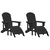 Vrtna stolica 2 pcs Crna 83 x 74 x 92 cm Polietilen