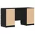 Stol s ladicama Crni hrast 140 x 50 x 76 cm Konstruirano drvo