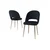 Hanah Home set trpezarijskih stolica Pane 8 kom, antracit tkanina Babyface, hromirane metalne noge