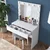 Hanah Home Sto za šminkanje sa tabureom BJ121 - 2934, 90x76.8x45, Beli