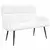 Sofa za dvije osobe Bijela 115 x 61 x 87 cm Tkanina