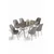 Lena - Anthracite, Chrome, Grey AnthraciteChromeGrey Dining Table & Chairs Set (7 Pieces)