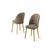HANAH HOME Set 4 stolice Mara Cappuccino Gold