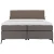 Hom`in POSTELJA BOXSPRING 160 cm x 200 cm , tekstil rjava, siva